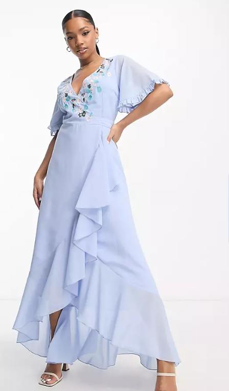 Pastel jurk bruiloft gast