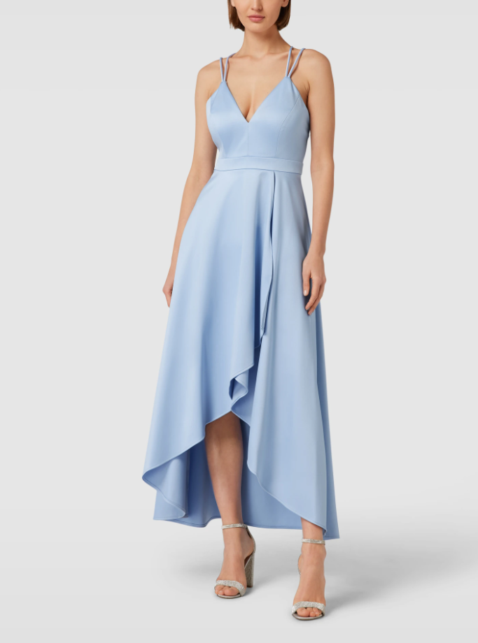 blauwe plus size jurk bruiloft